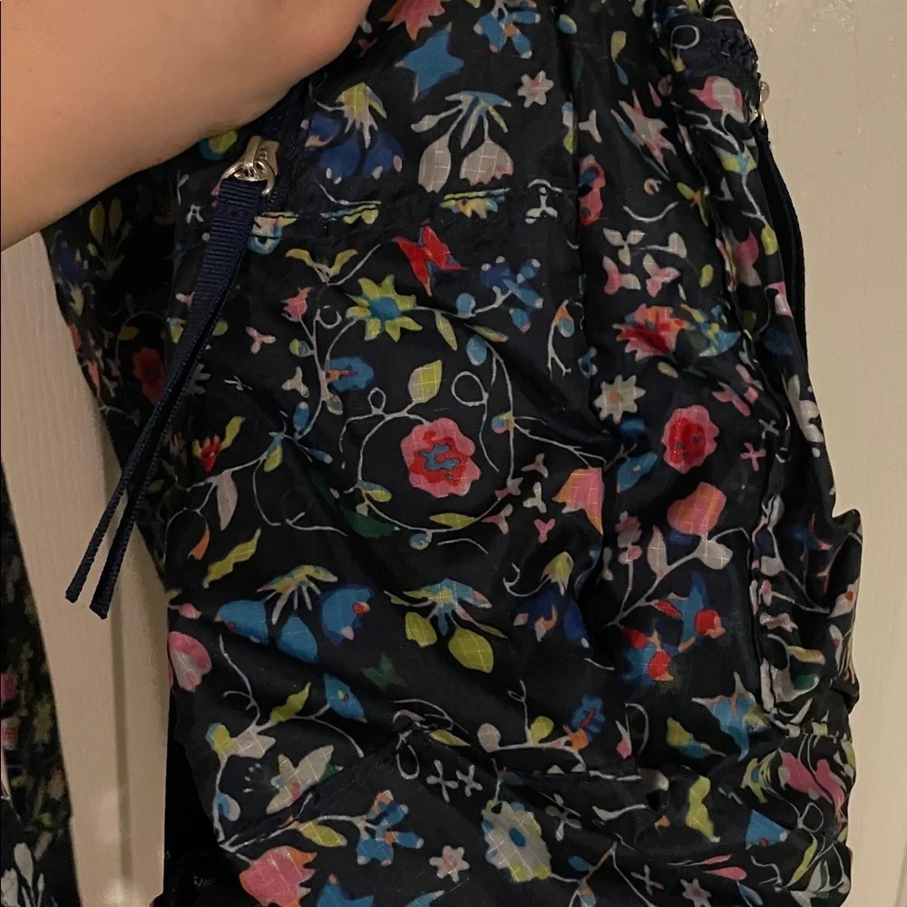 NWT Cynthia Rowley Wildflowers Navy Floral Backpack 15.5 inch x 13 inch